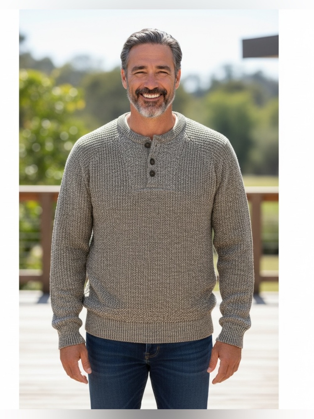 SUN RIVER Men’s XXL Gray Knit Sweater